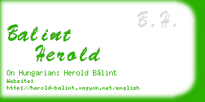 balint herold business card