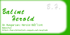 balint herold business card